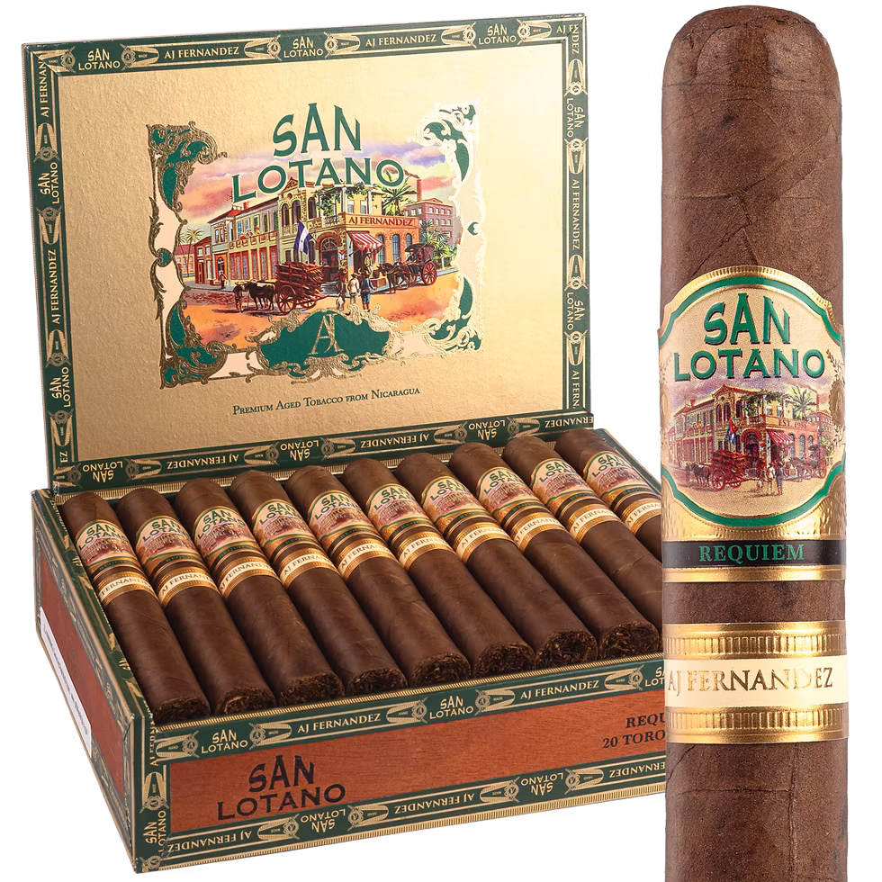 San Lotano Requiem Habano cigar box and single cigar